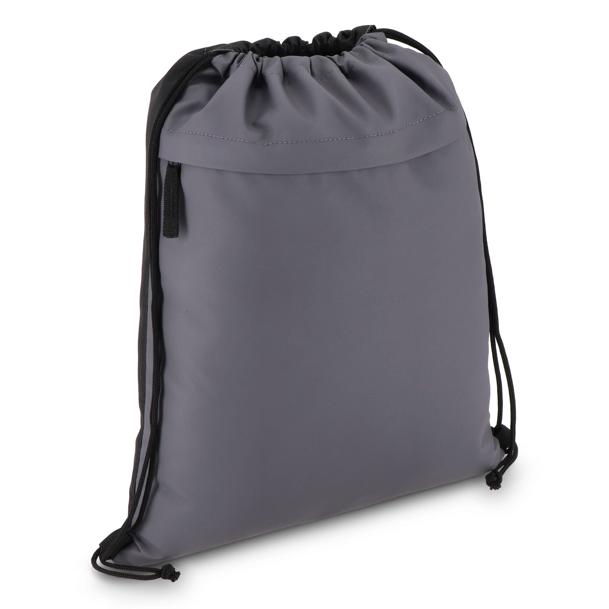 PU gecoorde 600D gerecycled PET trekkoordtas 33 x 42 cm - JEFFS. Merchandise