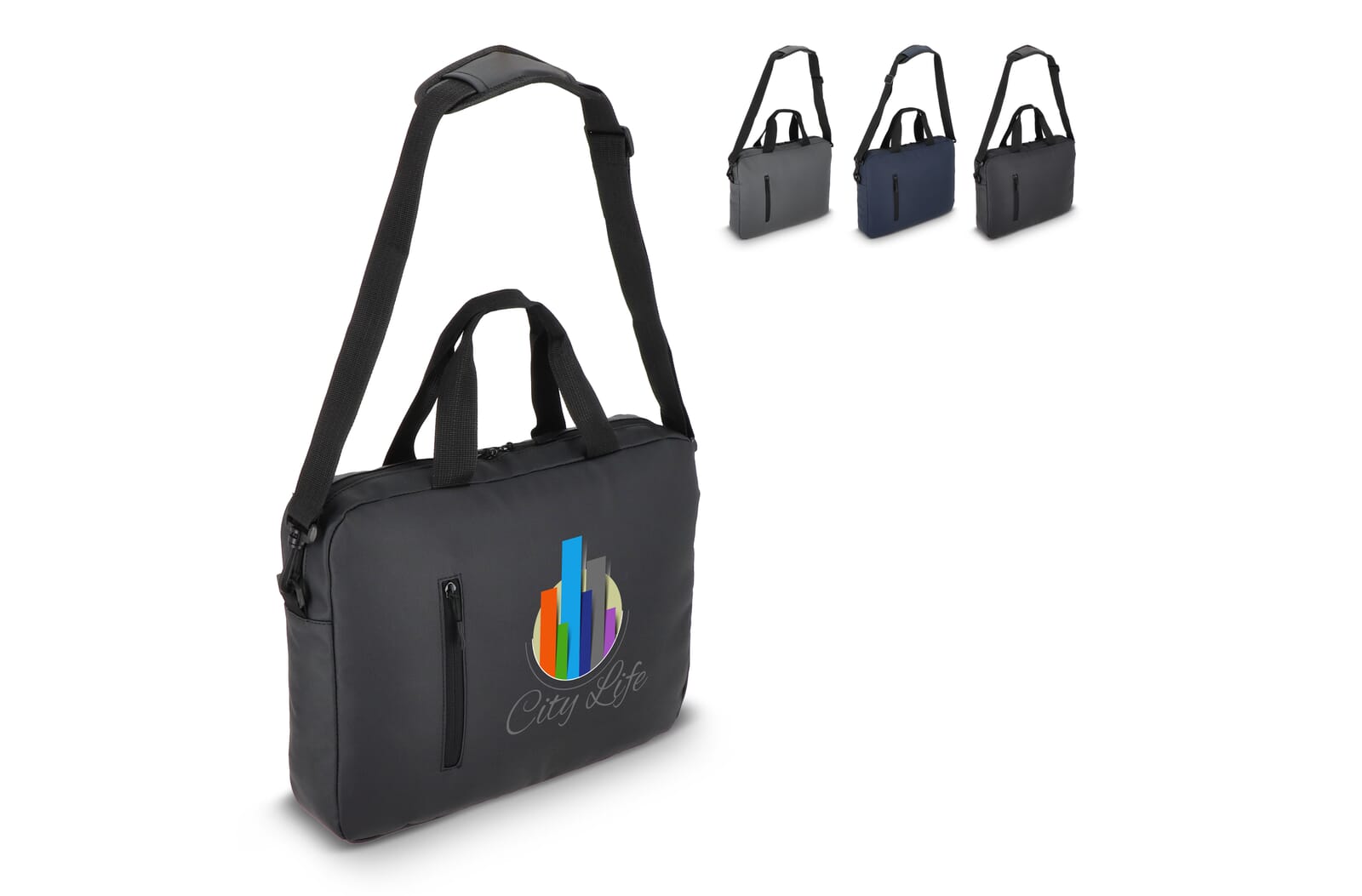PU SoMa laptop messenger tas 28 x 38 x 5 cm - JEFFS. Merchandise