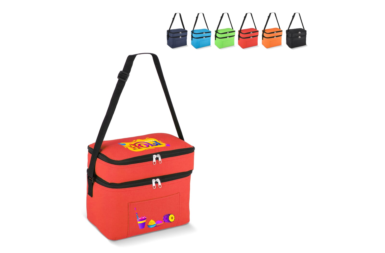 R - PET 600D koeltas met dubbele compartimenten, 30 x 20 x 24 cm, 12L - JEFFS. Merchandise