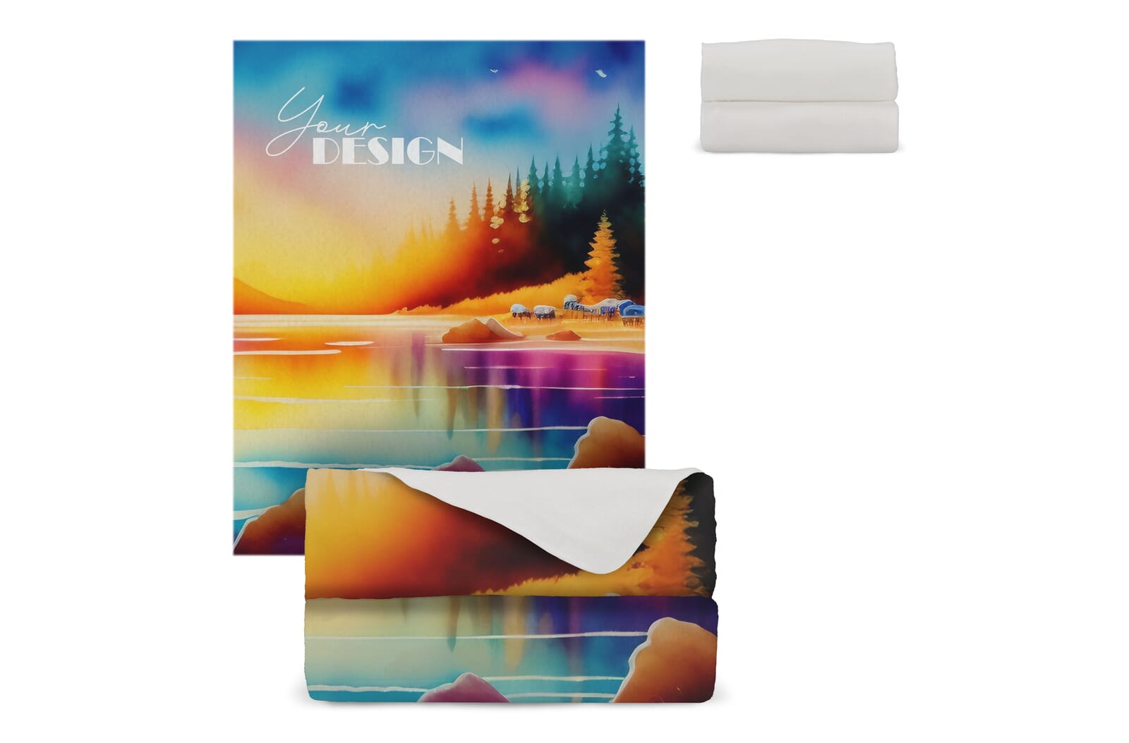 R-PET fleece deken sublimatie 120 x 150 cm 250 g/m² - JEFFS. Merchandise