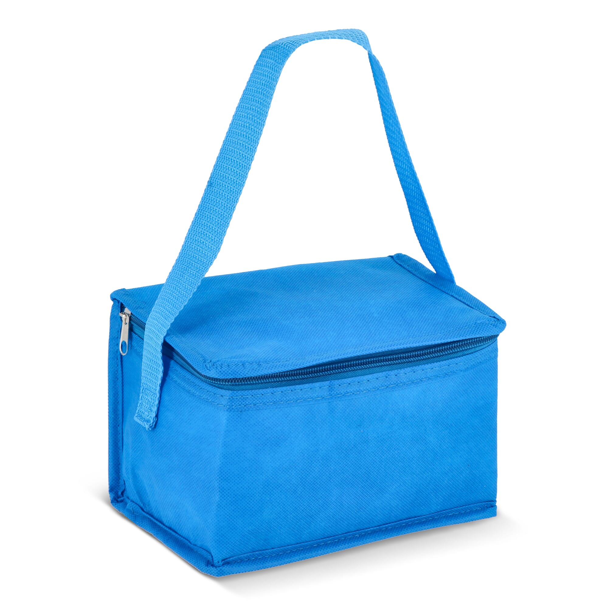 R-PET koeltas voor 6 blikjes, non-woven, 20 x 13 x 12,5 cm, 75 g/m² - JEFFS. Merchandise