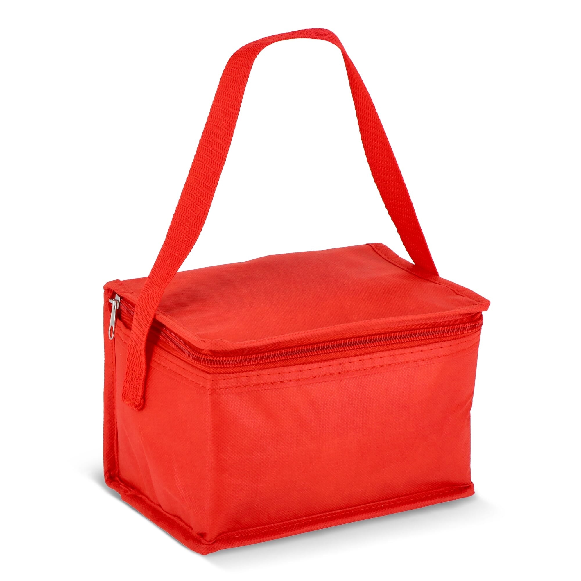 R-PET koeltas voor 6 blikjes, non-woven, 20 x 13 x 12,5 cm, 75 g/m² - JEFFS. Merchandise