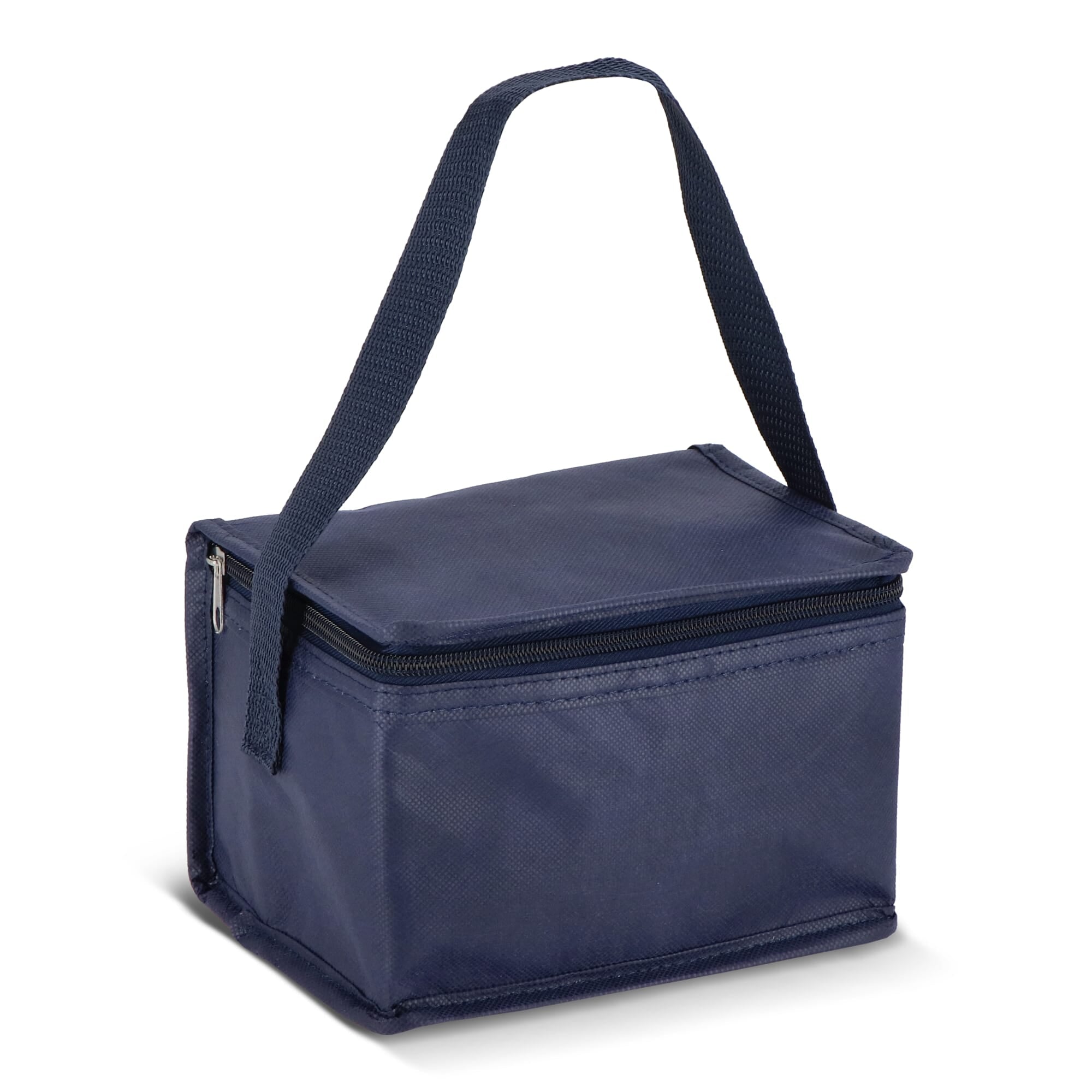 R-PET koeltas voor 6 blikjes, non-woven, 20 x 13 x 12,5 cm, 75 g/m² - JEFFS. Merchandise