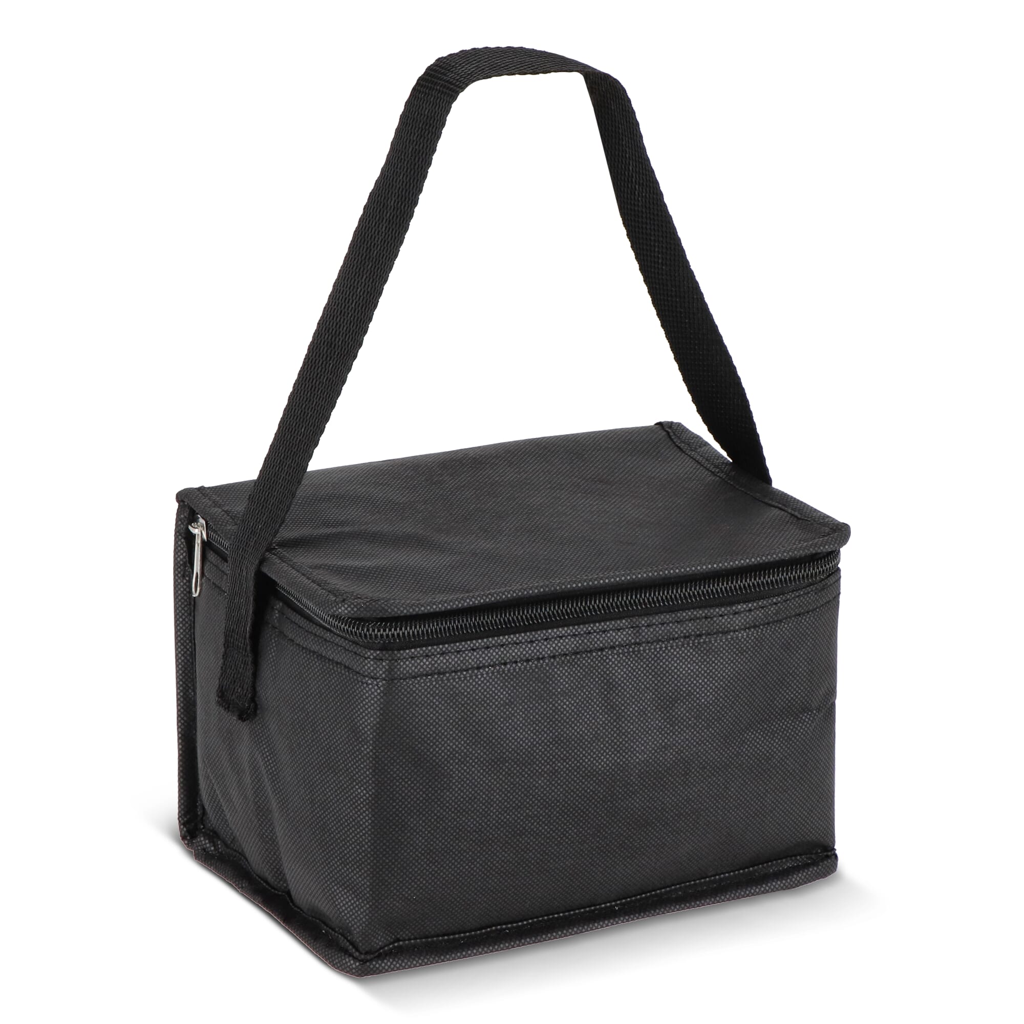 R-PET koeltas voor 6 blikjes, non-woven, 20 x 13 x 12,5 cm, 75 g/m² - JEFFS. Merchandise