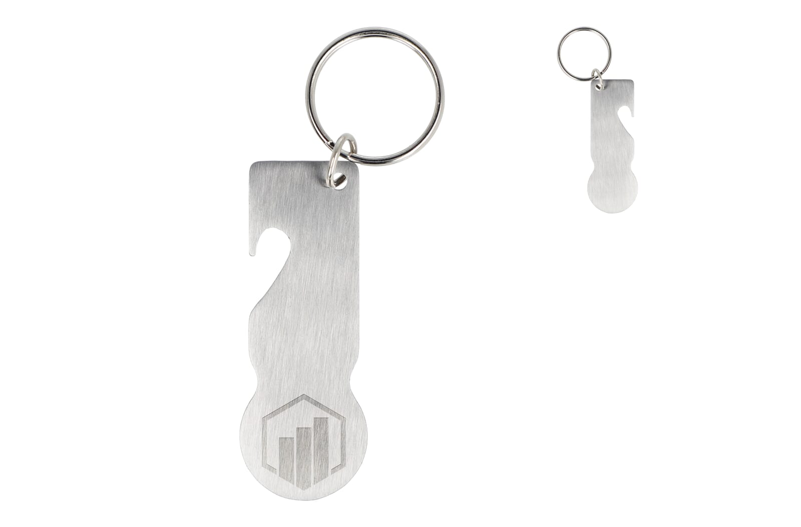 RVS winkelwagenmunt sleutelhanger - JEFFS. Merchandise
