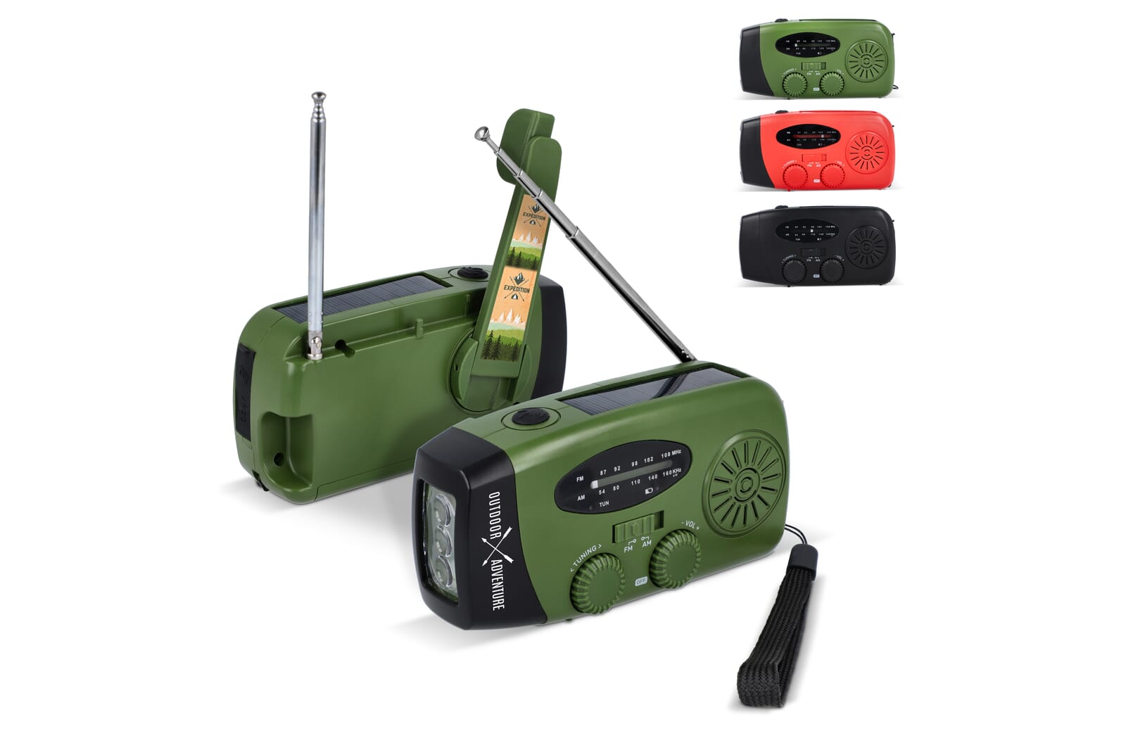SafeSound Noodradio met Zonne-energie en Opwindbaar - JEFFS. Merchandise
