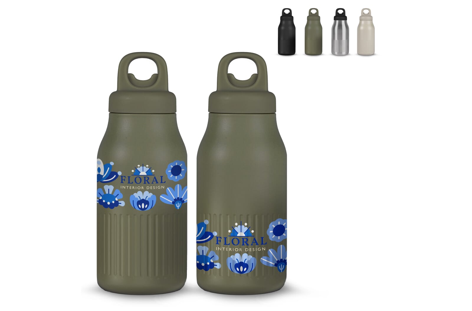 Sagaform Truls stalen fles met handige openklik dop (gerecycled) 500 ml - JEFFS. Merchandise