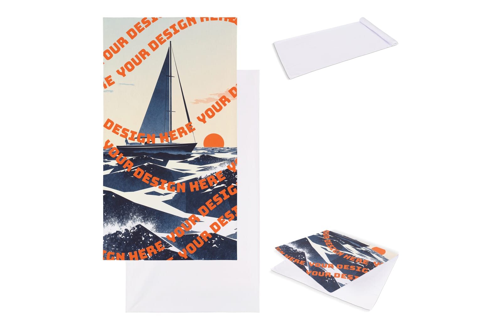 Sneldrogende handdoek 100 x 180 cm (200 g/m²) sublimatie - JEFFS. Merchandise