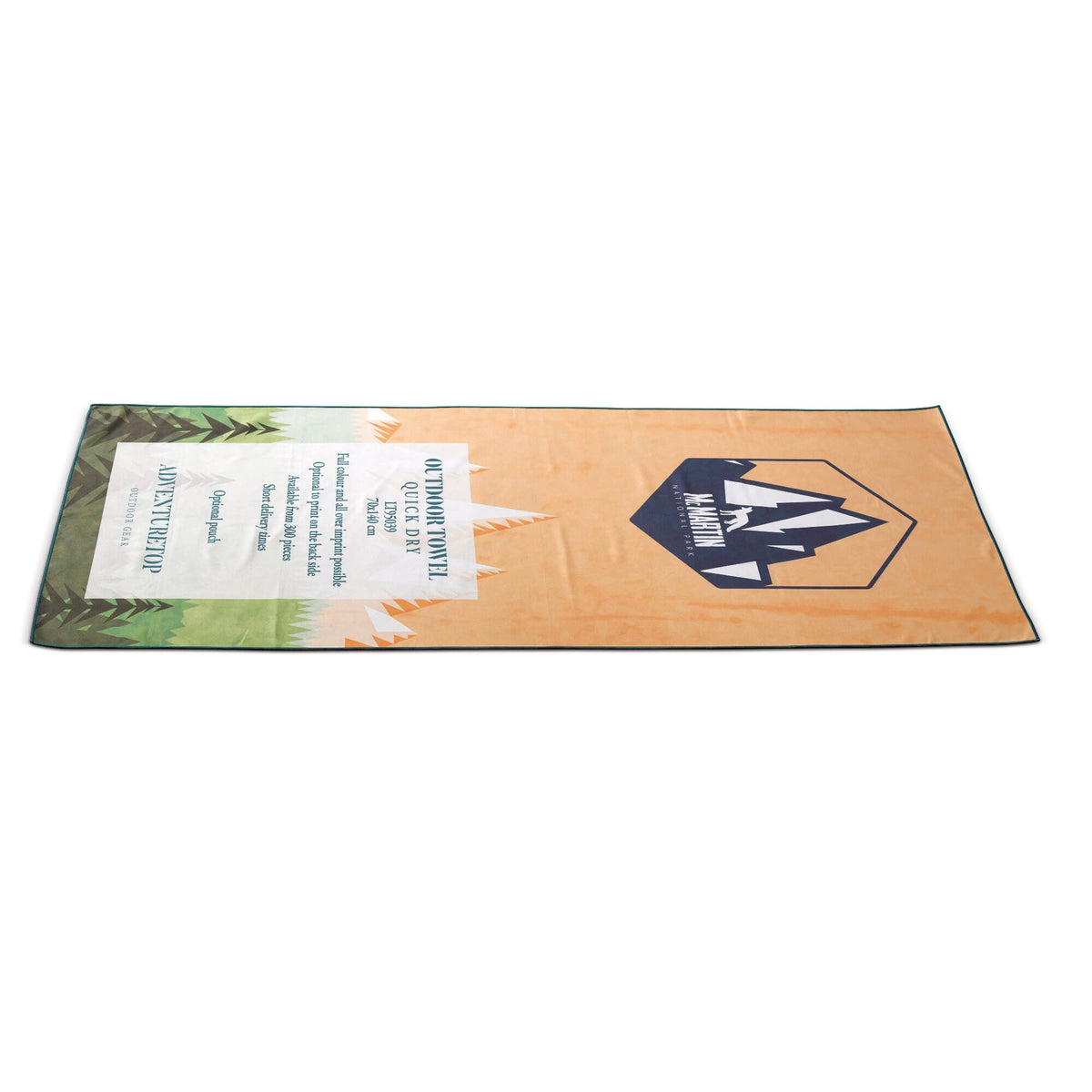 Sneldrogende outdoor handdoek met custom print - JEFFS. Merchandise