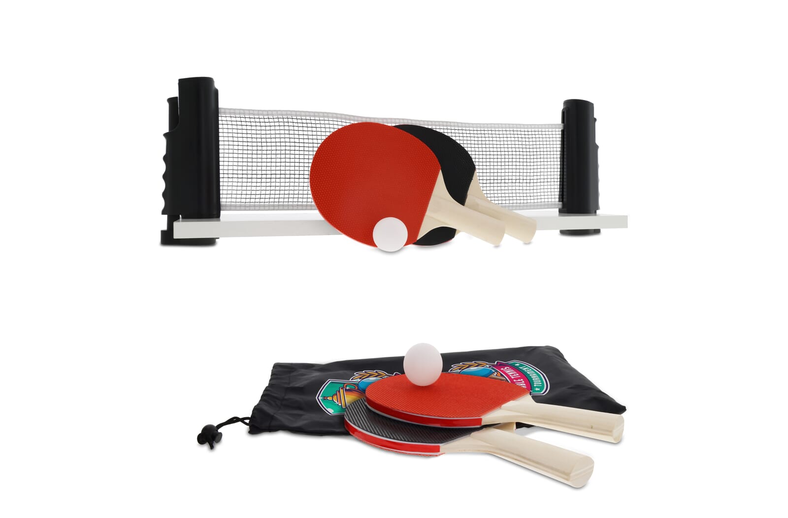 Tafeltennis set voor de 'gewone' tafel - JEFFS. Merchandise