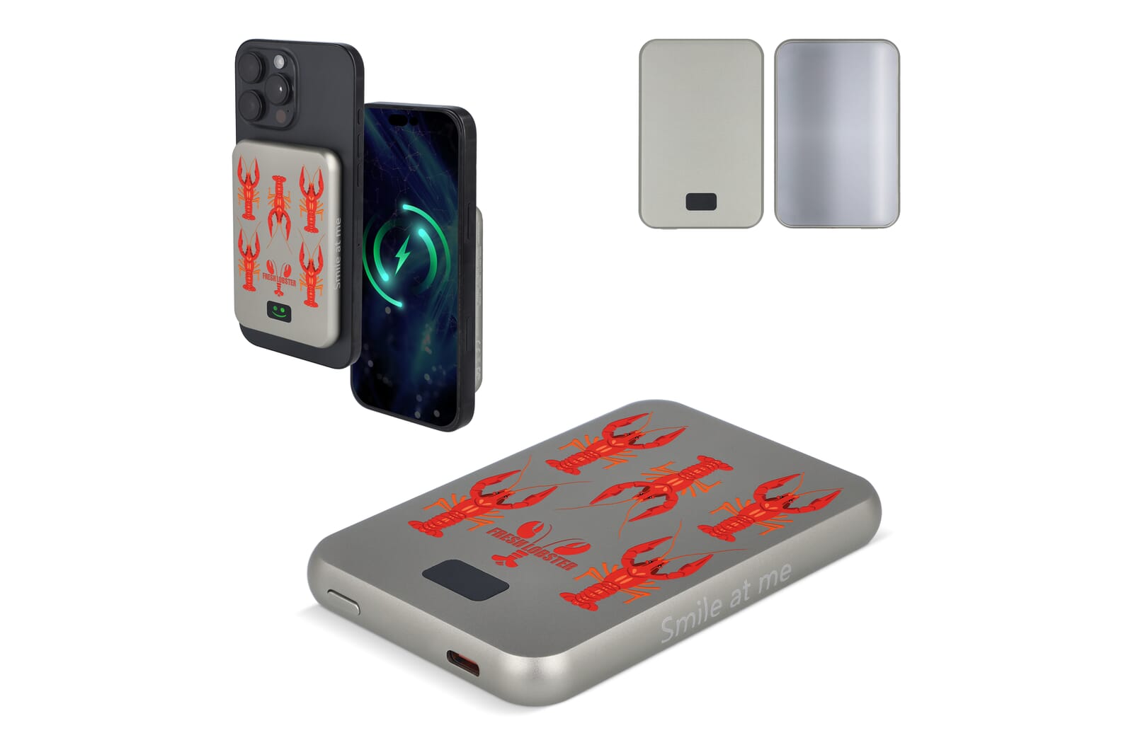 Xoopar Smile Wireless Mirror Powerbank Geschikt voor MagSafe 5000 mAh - JEFFS. Merchandise